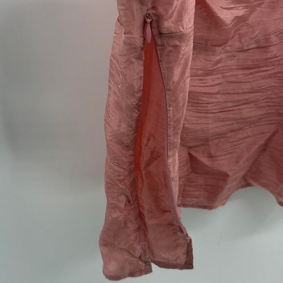 Y2K Old Navy Lace trim 100% Silk Cami Tank Top - Mauve - Small - Picture 5 of 7